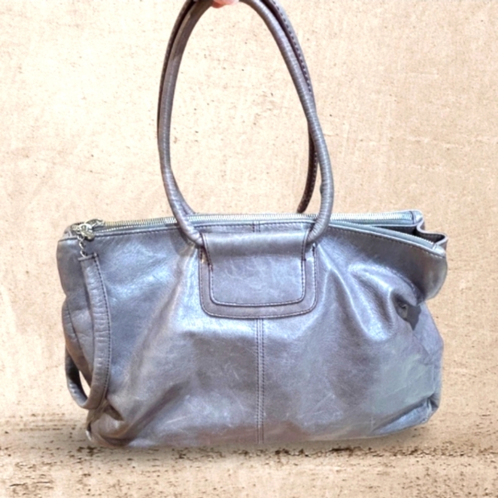HOBO Metallic Silver Shoulder Bag
